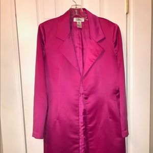 Hot pink satin lightweight coat!